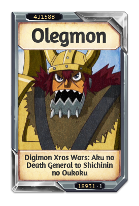 Olegmon Digimon Xros Wars: Aku no Death General to Shichinin no Oukoku