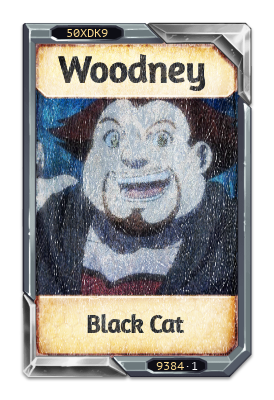 Woodney Black Cat