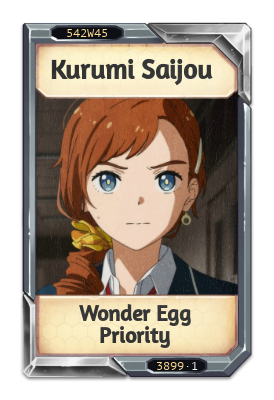 Kurumi Saijou Wonder Egg Priority