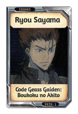 Ryou Sayama Code Geass Gaiden: Boukoku no Akito