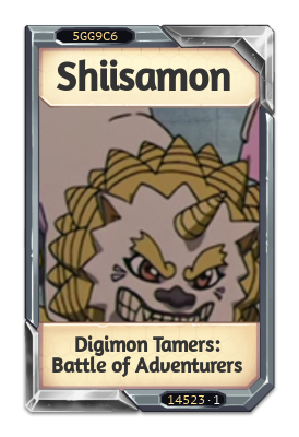 Shiisamon Digimon Tamers: Battle of Adventurers