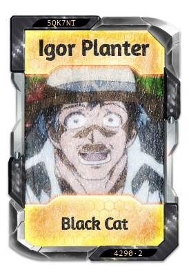 Igor Planter Black Cat