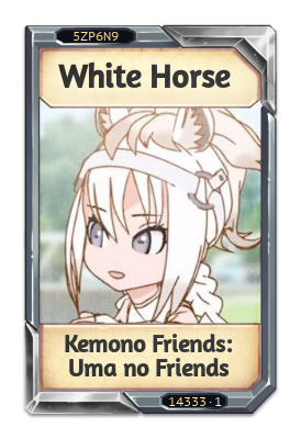 White Horse Kemono Friends: Uma no Friends