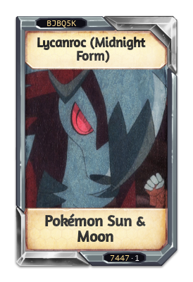 Lycanroc (Midnight Form) Pokémon Sun & Moon