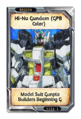 Hi-Nu Gundam (GPB Color) Model Suit Gunpla Builders Beginning G