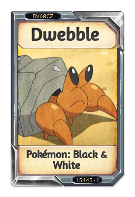 Dwebble Pokémon: Black & White