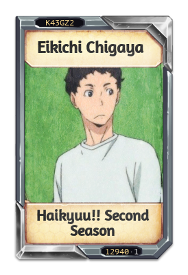 Eikichi Chigaya Haikyuu!! Second Season