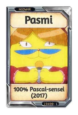 Pasmi 100% Pascal-sensei (2017)