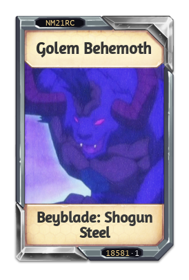 Golem Behemoth Beyblade: Shogun Steel