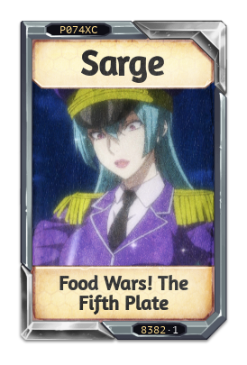 Sarge Food Wars! The Fifth Plate