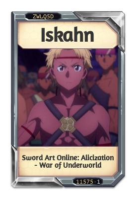 Iskahn Sword Art Online: Alicization - War of Underworld