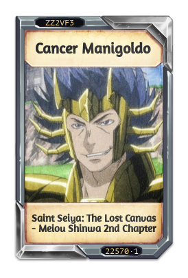 Cancer Manigoldo Saint Seiya: The Lost Canvas - Meiou Shinwa 2nd Chapter